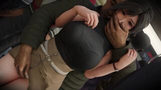 Alluring lady get in train hard-core sex bj gang bang