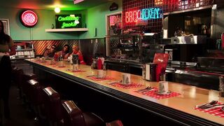 Gemma Massey, Isis Love, and Krissy Lynn Suck the Cook in a Full-on Diner Orgy