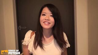 3 Men Spoil a Asian Lady with Various Toys and Blow Her