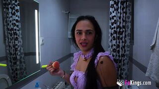 The Bitch Valenpink Busted by 7 Guys! What a Group sex!
